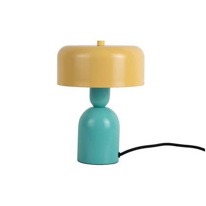 Leitmotiv  Tafellamp Double Funky - Turquoise blue & soft yellow