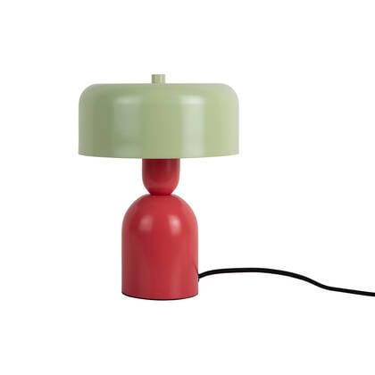 Leitmotiv  Tafellamp Double Funky - Scarlet red & soft green
