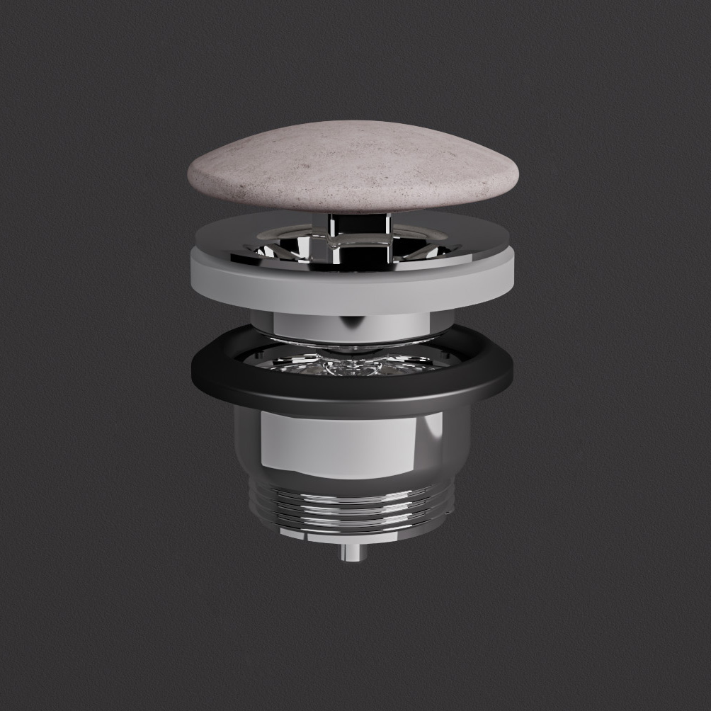 Rak Duo open afvoerplug beige beton
