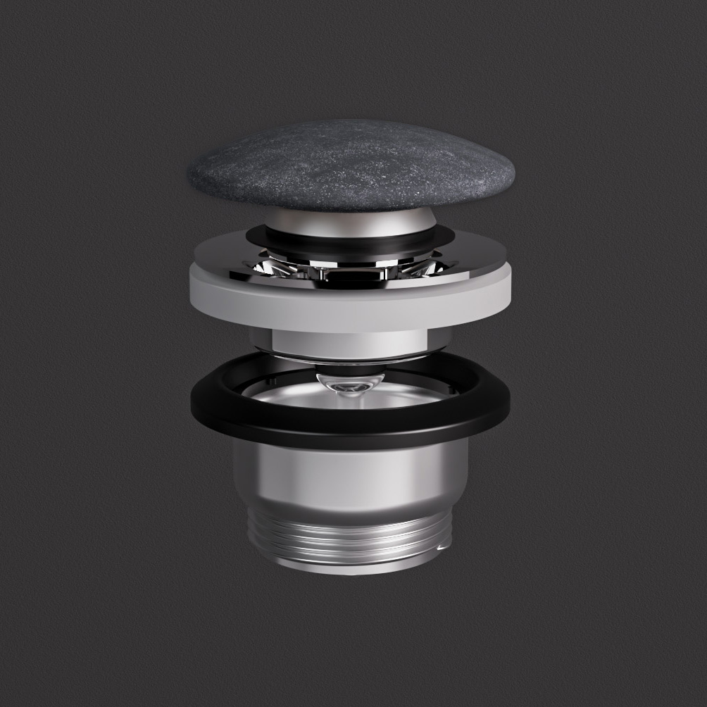 Rak Duo afvoerplug antraciet beton