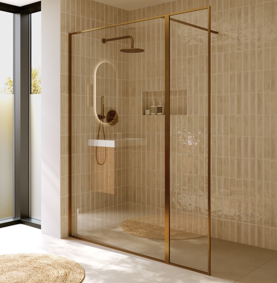 Riho Define inloopdouche 160x200cm koper mat