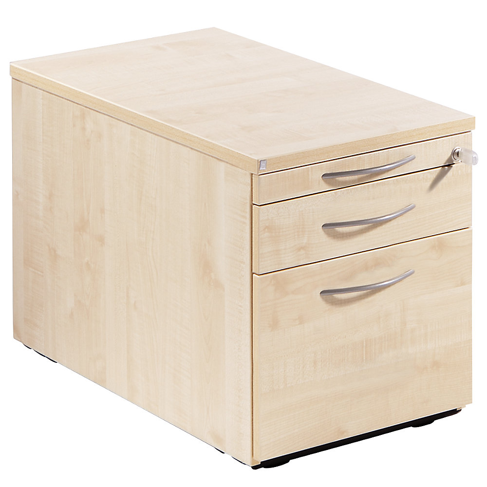 THEA - Verrijdbaar ladeblok, benodigdhedenlade, materiaallade, hangmappenlade, ahornhoutdecor