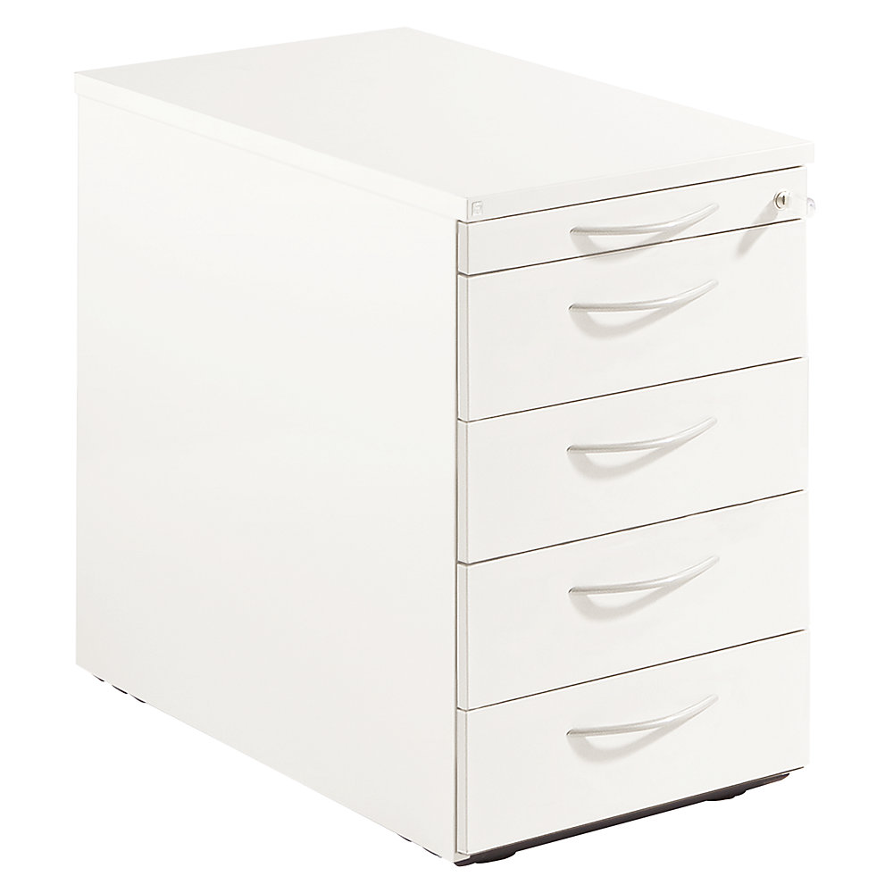 THEA - Staand ladeblok, benodigdhedenlade, 4 materiaalladen, oud wit