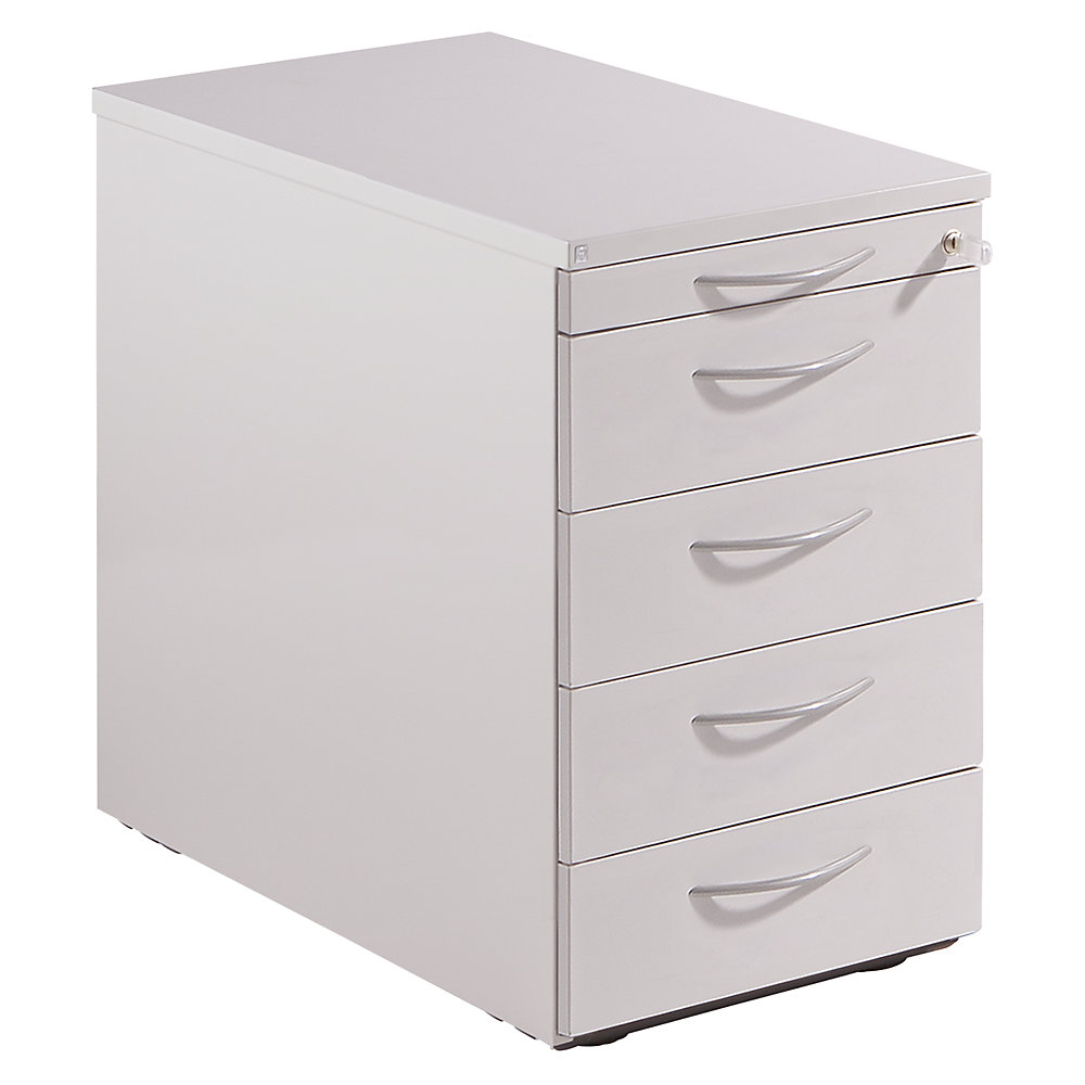 THEA - Staand ladeblok, benodigdhedenlade, 4 materiaalladen, lichtgrijs