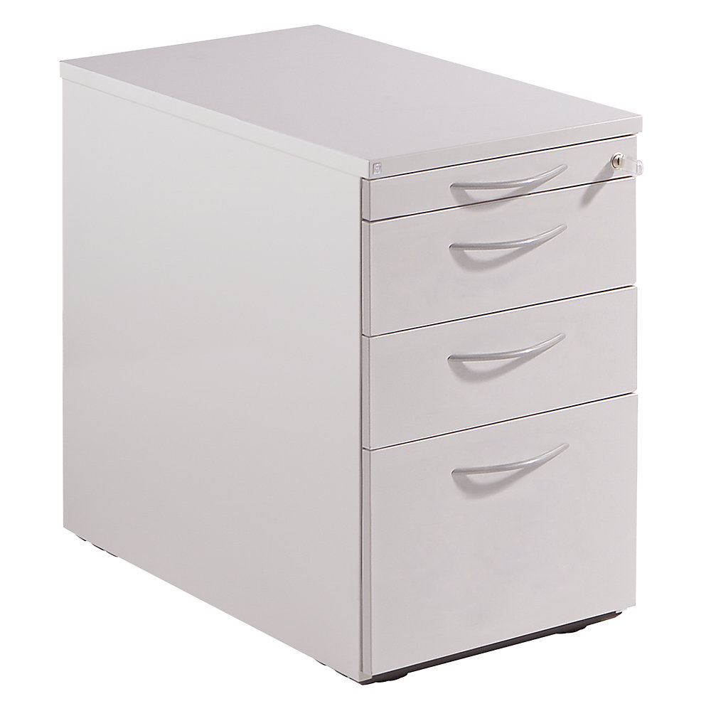 THEA - Staand ladeblok, benodigdhedenlade, 2 materiaalladen, hangmappenlade, lichtgrijs