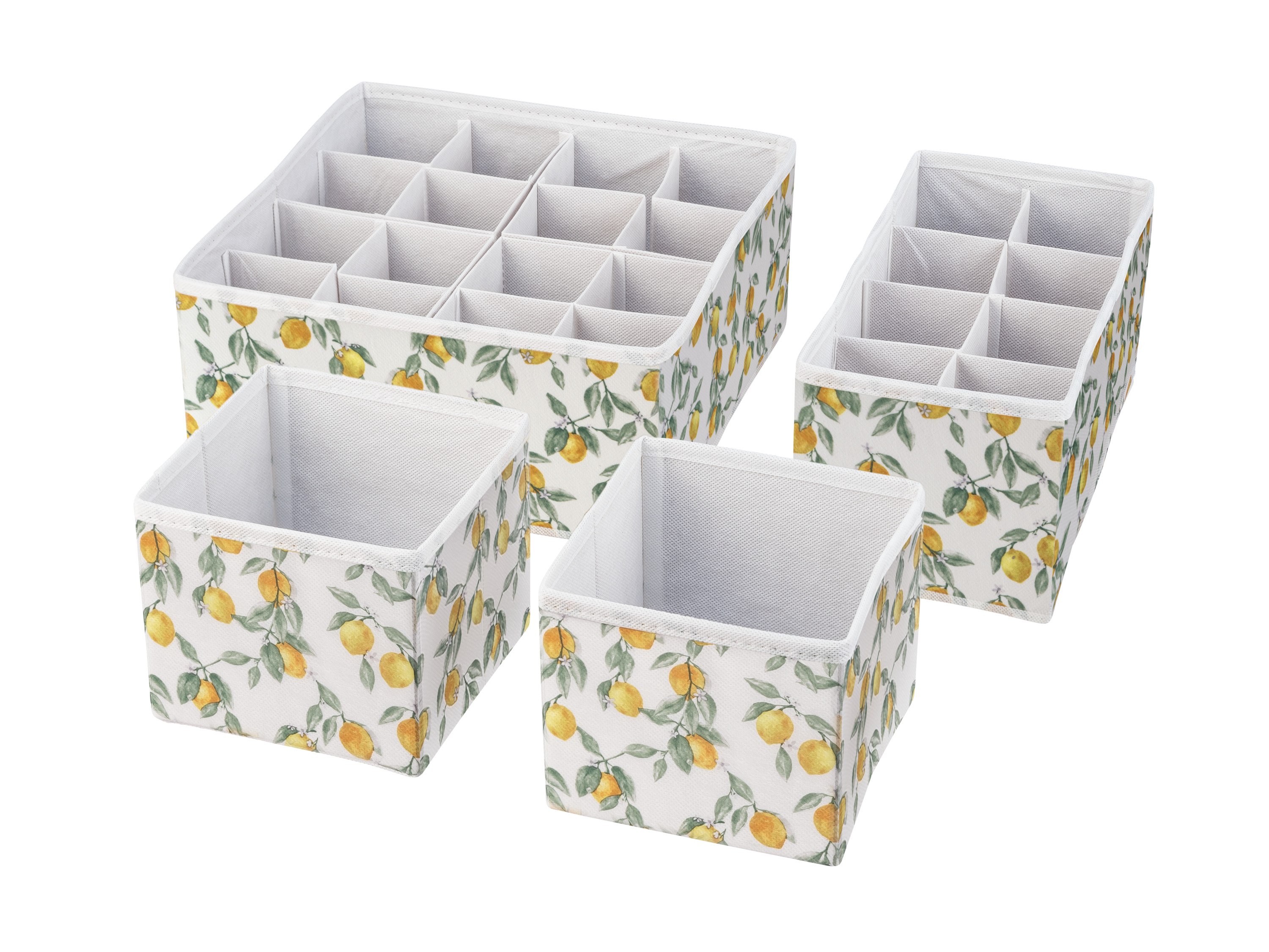 Livarno home Opbergboxen (Wit/geel)
