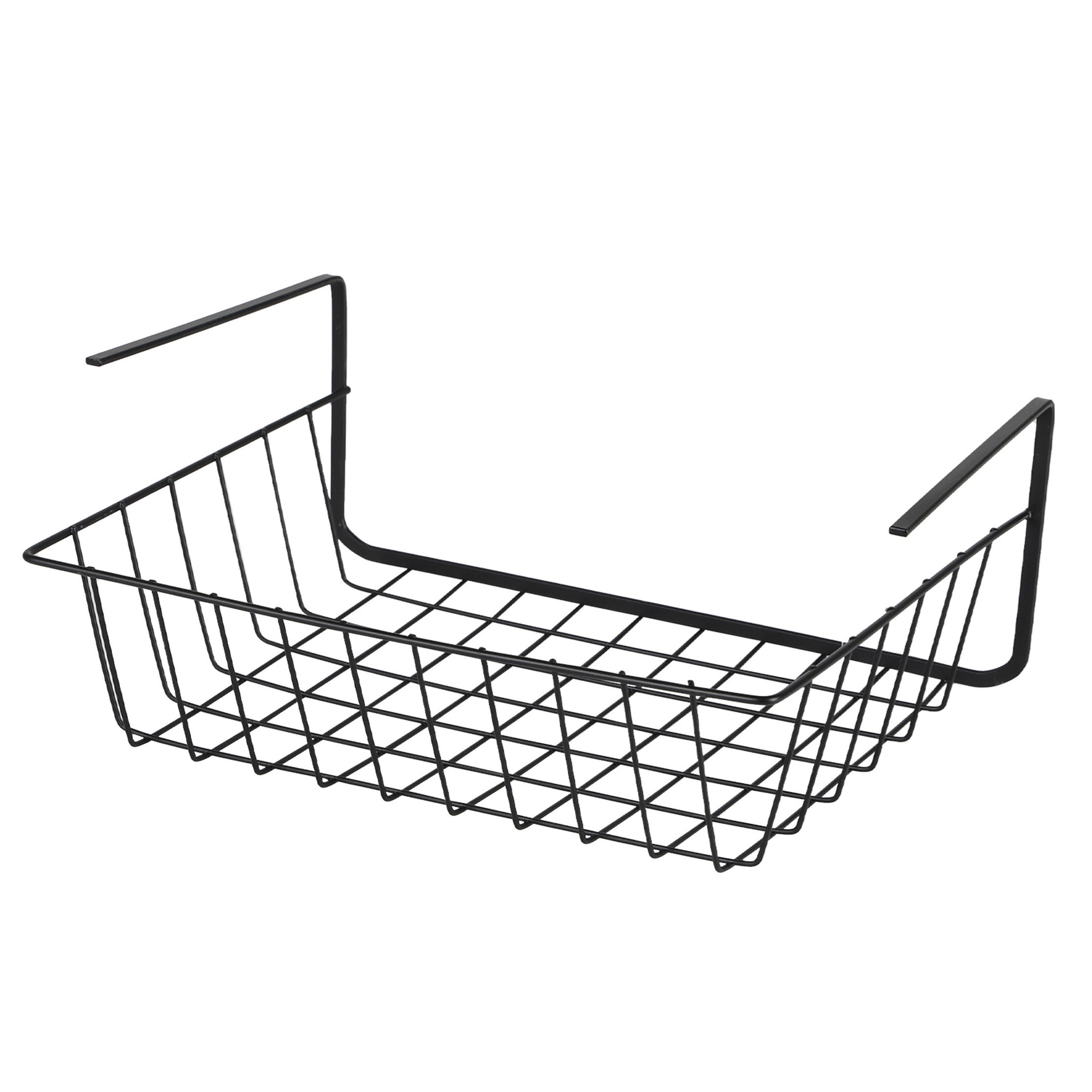 Urban Living Hangmand voor kast - metaal - zwart - 29 x 21 x 11 cm - kastmandje -