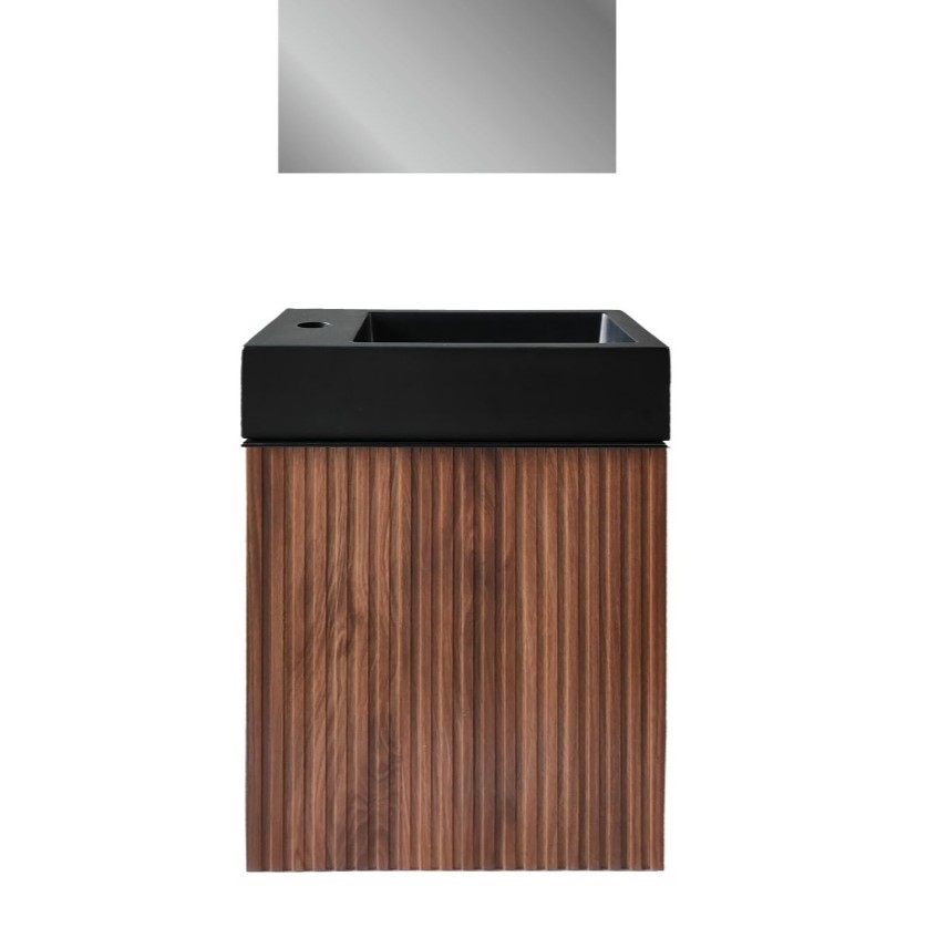 SaniGoods Mika toiletmeubel met ribbelfront 40x22.3x50cm walnoot
