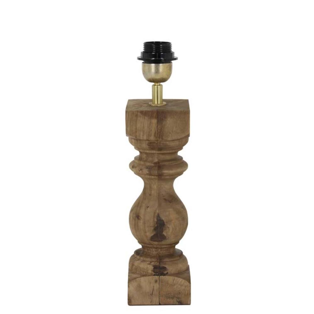 Countrylifestyle Lampvoet Cumani hout donker bruin