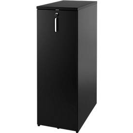 Hoog ladeblok Big Tower BEXXSTAR, rechts, 3 vakken, B 400 x D 800 x H 1155 mm, afsluitbaar, zwart