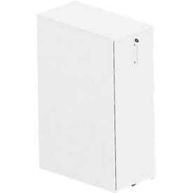 Hoog ladeblok Big Tower BEXXSTAR, rechts, 3 vakken, B 400 x D 800 x H 1155 mm, afsluitbaar, wit/basalt