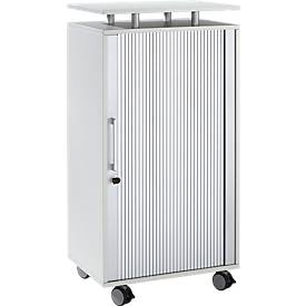 Schäfer Shop Select Hoge container, met wielen, vergrendelbaar, B 600 x D 420 x H 1178 mm, lichtgrijs