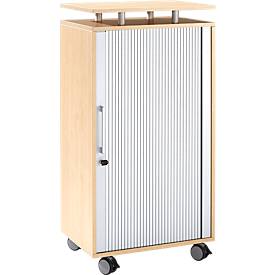 Schäfer Shop Select Hoge container met wielen, vergrendelbaar, B 600 x D 420 x H 1178 mm, ahorn