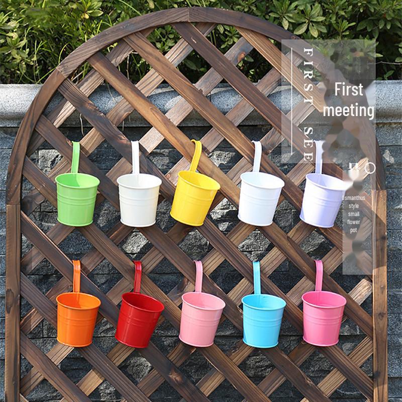 Trowel & Seed Metalen hangende bloempot met haak - Perfect voor balkon of tuin