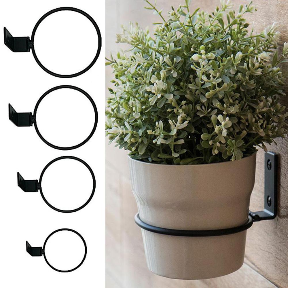 SHSjiuyan Stijlvolle decoratie voor buiten, wandmontage, plantenbakken, plantenbak, plantenbakstandaard, bloempothouder met ring 4 Inch