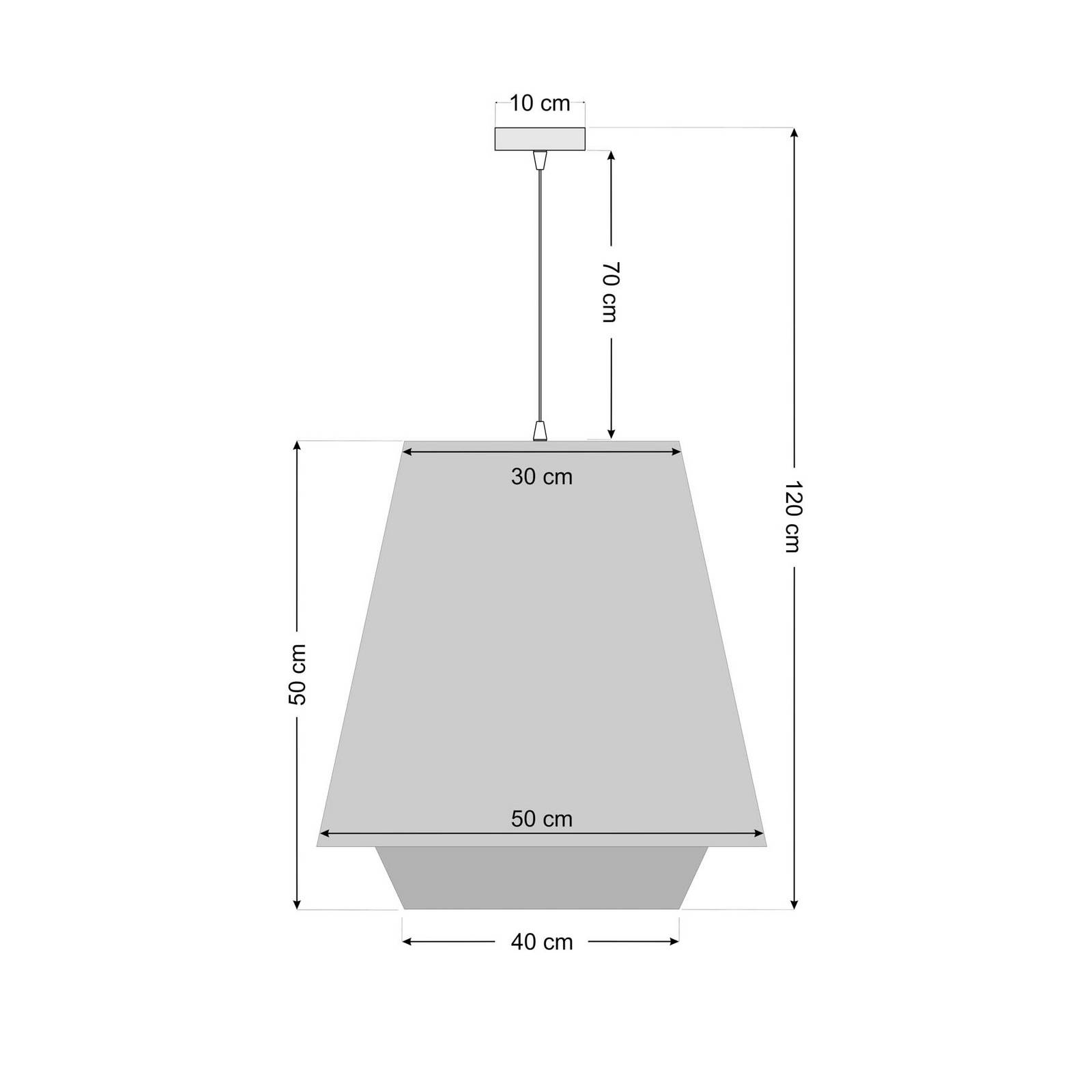 Maco Design Sensei doblo hanglamp, crème/groen, Ø 50 cm, textiel