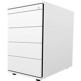 Schäfer Shop Select Vast ladeblok 13333, 1 materiaallade, afsluitbaar, 3 schuifladen, B 428 x D 800 x H 740 mm, wit