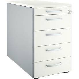 Schäfer Shop Genius Schäfer Shop  Genius Vast ladeblok 13333, met ronde handgreep, B 435 x H 717 mm, wit/blank aluminium