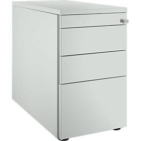 Schäfer Shop Genius zuil 1336, met greepgleuf, B 435 x H 717 mm, lichtgrijs/lichtgrijs/lichtgrijs