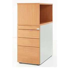 Schäfer Shop Genius zuil met bovenblad, afsluitbaar, greepgleuf aan zijkant, beuken