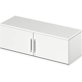 Schäfer Shop Genius Opzetvleugeldeurkast TETRIS WOOD, 1 ordnerhoogte, B 1200 x H 400 mm, wit