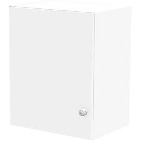 Schäfer Shop Genius Opzetkast TETRIS WALL, 2 ordnerhoogten, deuraanslag links, B 600 x D 440 x H 740 mm, wit