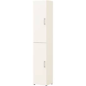 Home Kantoorkast TEMPIO, van hout, 2 deuren, 6 OH, B 400 x D 340 x H 2130 mm, wit/wit