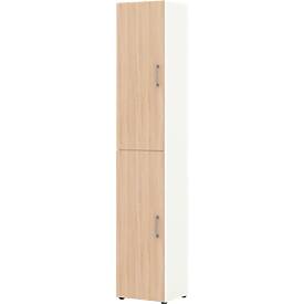 Home Kantoorkast TEMPIO, van hout, 2 deuren, 6 OH, B 400 x D 340 x H 2130 mm, eiken wit/Sonoma