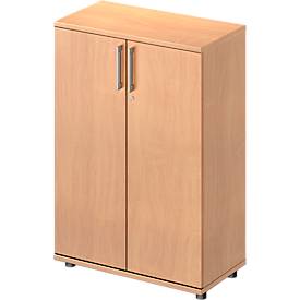 Schäfer Shop Genius Draaideurkast TETRIS WOOD – B 800 x D 421 x H 1160 mm (hoogte inclusief glijders) – 3 OH - beuken decor – ons merk 
