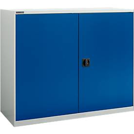 Schäfer Shop Select Draaideurkast  MS-i 12412, plaatstaal, B 1200 x D 400 x H 1215 mm, 3 OH, lichtgrijs/gentiaanblauw, tot 150 kg