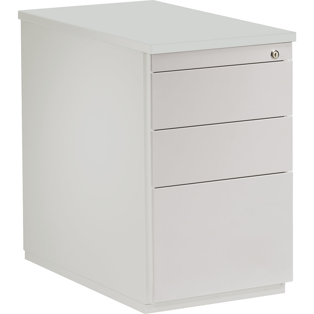 Mauser Ladeblok, h x d = 720 x 800 mm, 2 materiaalladen, 1 hangmappenlade, lichtgrijs / lichtgrijs / lichtgrijs