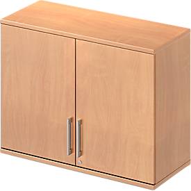 Schäfer Shop Genius Opzetkast TETRIS WOOD, 2 ordnerhoogten, B 1000 mm, afsluitbaar, beukenpatroon