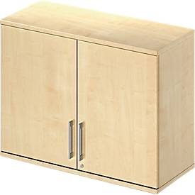 Schäfer Shop Genius Opzetkast TETRIS WOOD, 2 ordnerhoogten, B 1000 mm, afsluitbaar, esdoornpatroon