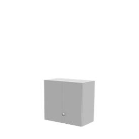 Schäfer Shop Genius Opzetkast TETRIS WALL, 2 ordnerhoogten, deuraanslag rechts, B 800 x D 440 x H 740 mm, lichtgrijs