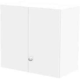 Schäfer Shop Genius Opzetkast TETRIS WALL, 2 ordnerhoogten, deuraanslag rechts, B 800 x D 440 x H 740 mm, wit