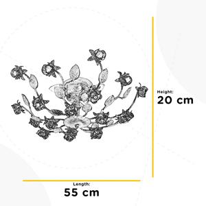 ONLI Deckenleuchte Carolina, elfenbeinfarben, 3-flammig, Eisen