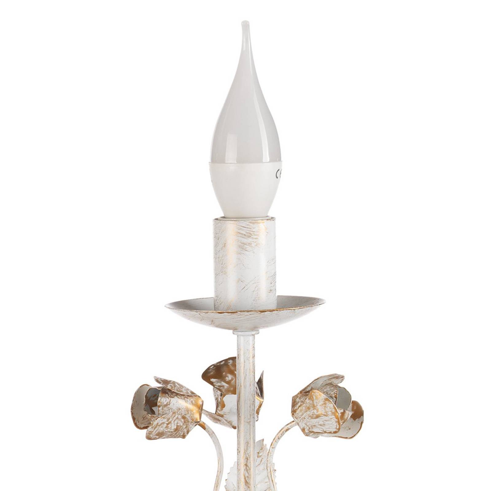 ONLI Carolina tafellamp, ivoorkleurig, 1-lamp, ijzer