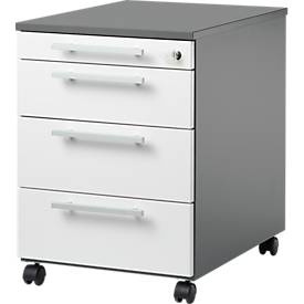 Schäfer Shop Select Schäfer Shop  Select Verrijdbaar ladeblok SET UP, afsluitbaar, B 432 x D 580 x H 595 mm, grafiet/wit