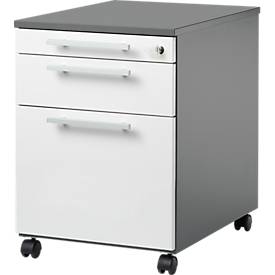 Schäfer Shop Select Schäfer Shop  Select Verrijdbaar ladeblok SET UP, afsluitbaar, B 432 x D 580 x H 595 mm, grafiet/wit