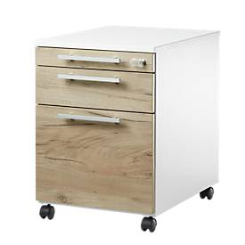 Schäfer Shop Select Schäfer Shop  Select Verrijdbaar ladeblok SET UP, afsluitbaar, B 432 x D 580 x H 595 mm, wit/eiken