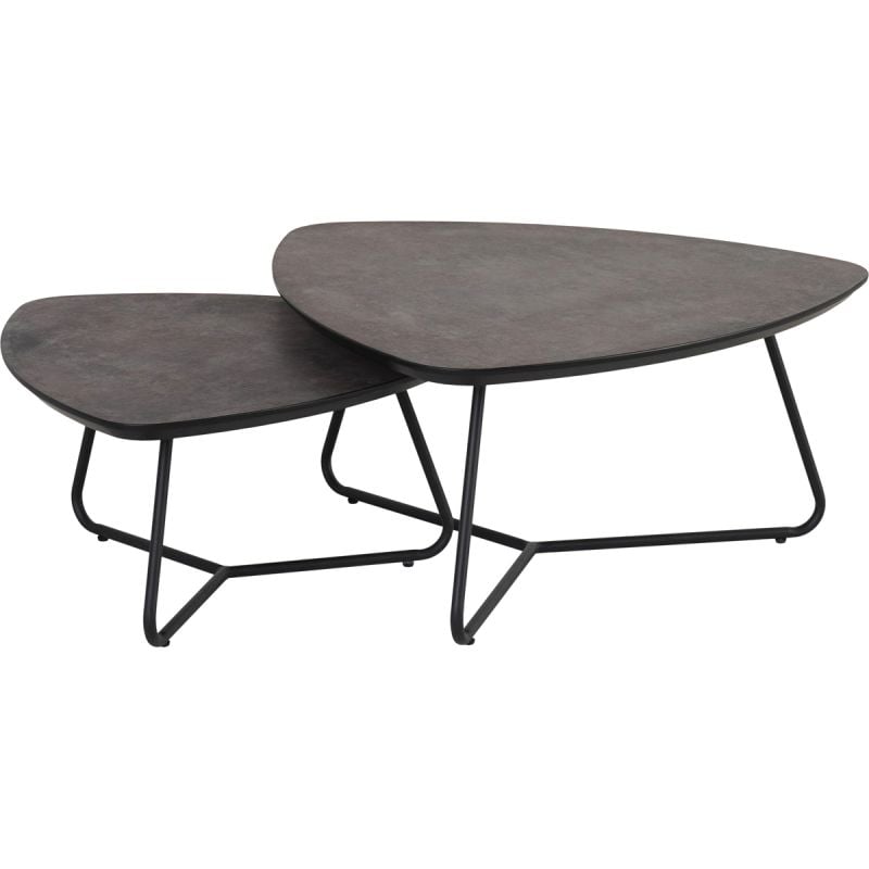 Budget Home Store Salontafel Ties set van 2 Marmerlook Brons