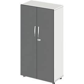 Schäfer Shop Select LOGIN kast, 4 dossierhoogtes, B 800 x D 420 x H 1514 mm, wit/grafiet