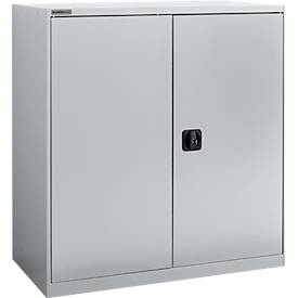 Schäfer Shop Select Draaideurkast  MS-i 12409, plaatstaal, B 950 x D 400 x H 1215 mm, 3 OH, wit aluminium, tot 150 kg