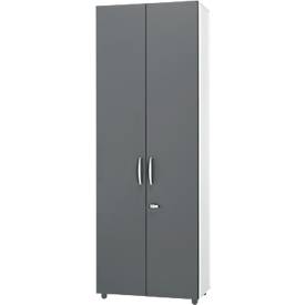 Schäfer Shop Select LOGIN kast, 6 dossierhoogtes, B 800 x D 420 x H 2240 mm, wit/grafiet