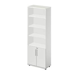 Schäfer Shop Select Schäfer Shop  Select Combikast Start Off, 6 ordnerhoogten, 2 ordnerhoogten met deur, afsluitbaar, B 800 x D 420 x H 2196 mm, lichtgrijs/lichtgrijs