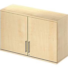 Schäfer Shop Genius Opzetkast TETRIS WOOD, 2 ordnerhoogten, B 1200 mm, afsluitbaar, esdoornpatroon