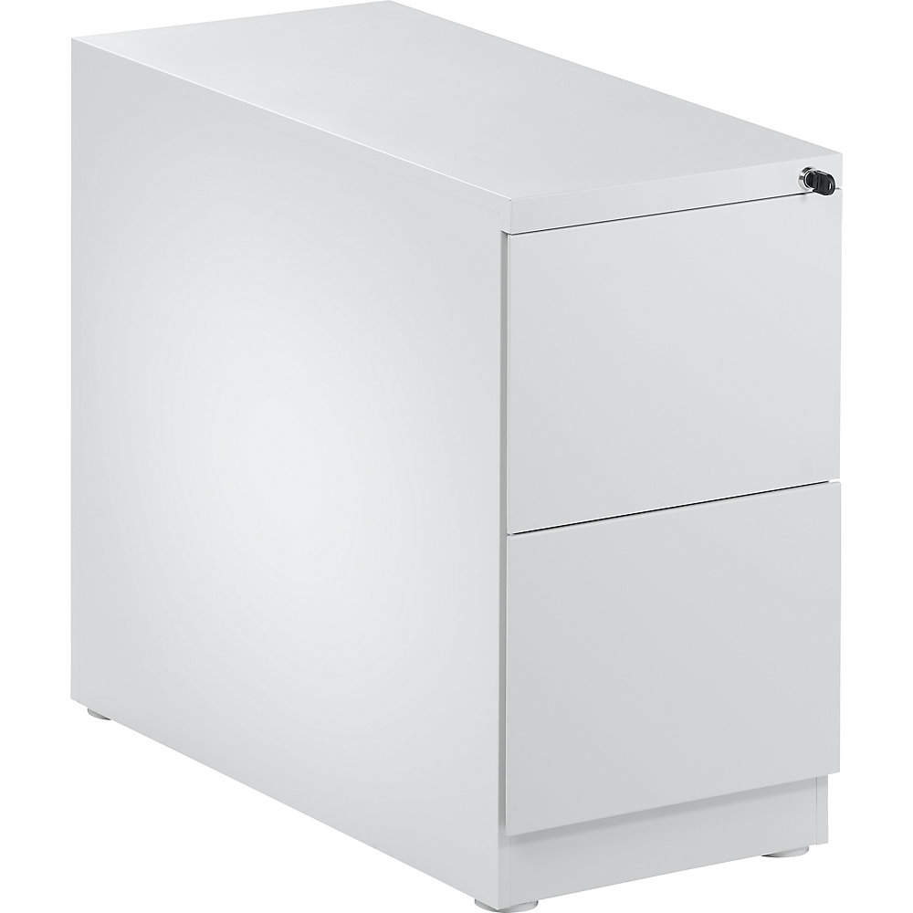 Eurokraft basic Staand ladeblok, staal, 2 hangmappenladen, lichtgrijs