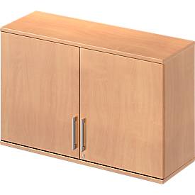 Schäfer Shop Genius Opzetkast TETRIS WOOD, 2 ordnerhoogten, B 1200 mm, afsluitbaar, beukenpatroon