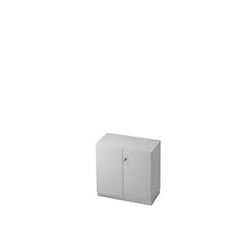 Archiefkast, 2 ordnerhoogten, B 800 x D 420 mm, lichtgrijs
