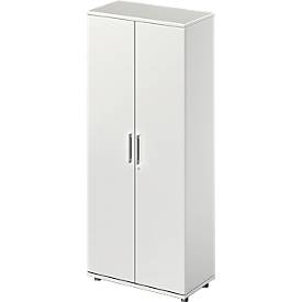 Schäfer Shop Genius TETRIS WOOD draaideurkast, 5 OH, hoogte incl. glijders, B 800 mm, lichtgrijs